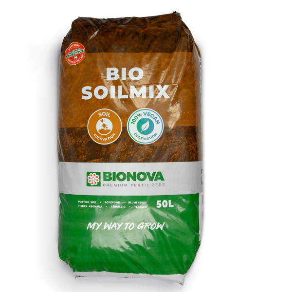 50LT, vegan, light,  fertilized soil, NPK 7-3-3 + 2 MgO, bio soilmix, Bionova