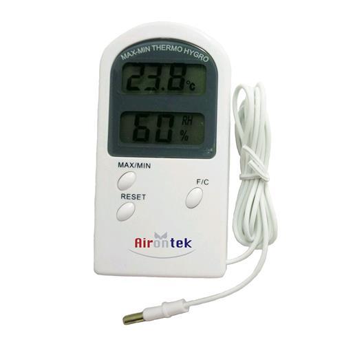 Digital, thermometer, hygrometer, external probe, Airontek