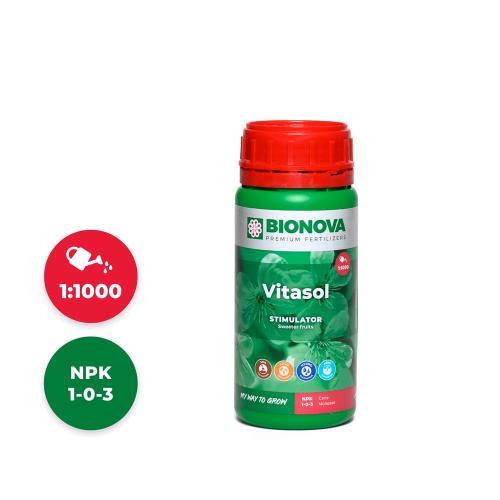 250 ML, cane molasses, concentration 1:1000, NPK 1-0-3, Bionova